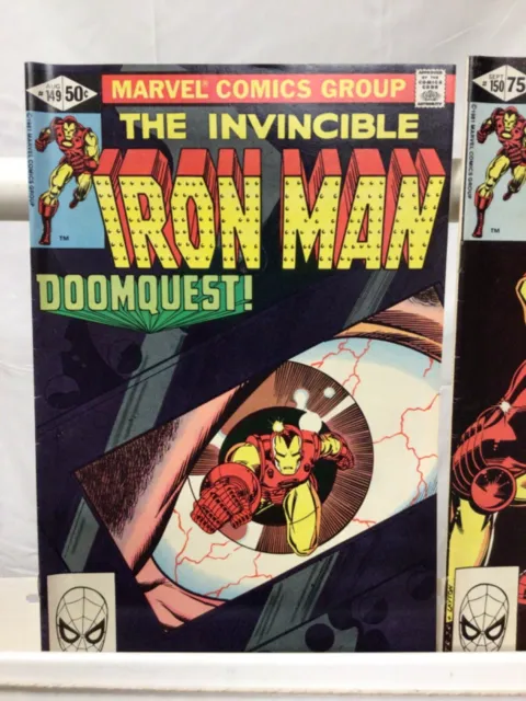 Marvel Comics The Invincible Iron Man #149 & #150 FN Doomquest 3
