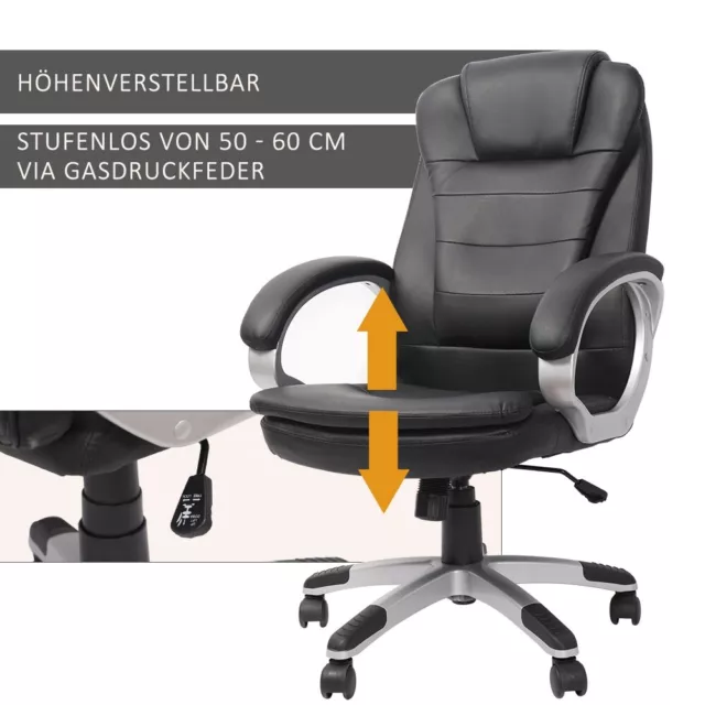 Schreibtischstuhl Bürostuhl Computerstuhl Chefsessel 120 KG Drehstuhl Office 2