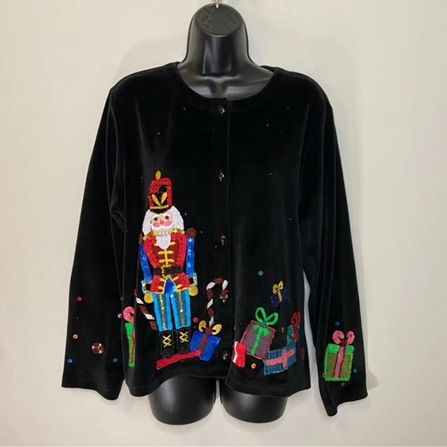 Michael Simon Event Nutcracker Ugly Christmas Sweater Sz Large
