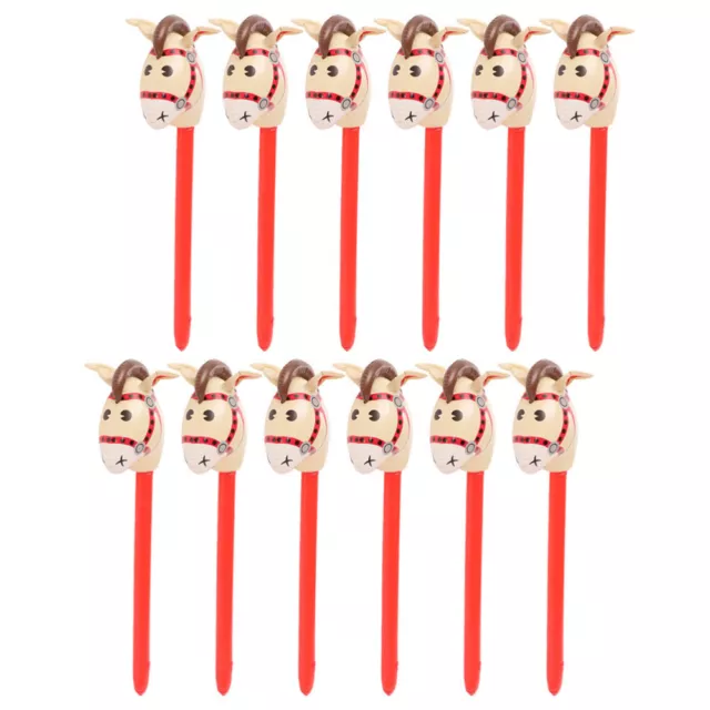 12Pcs Inflatable Horse Head Sticks for Birthday Party & Stage Props-DC