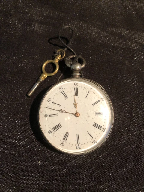 Montre à Gousset Ancienne En Argent Massif - Poinçon Crabe - À Vendre Pour Pièces/décoration