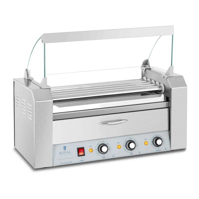 Griglia Professionale Per Würstel A Rulli Royal Catering - Cuoce 8 Salsicce, 1420W, Temperatura Regolabile 30-250°C - Per Bar E Ristoranti - Foto 2
