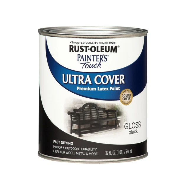 RUSTOLEUM PAINTERS TOUCH Ultra Cover Gloss Black WaterBased Paint