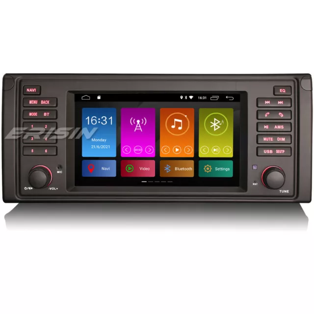 CarPlay Android 12 pour BMW Autoradio X5 E53 5er E39 GPS DAB+TPMS 4G DVR WiFi BT