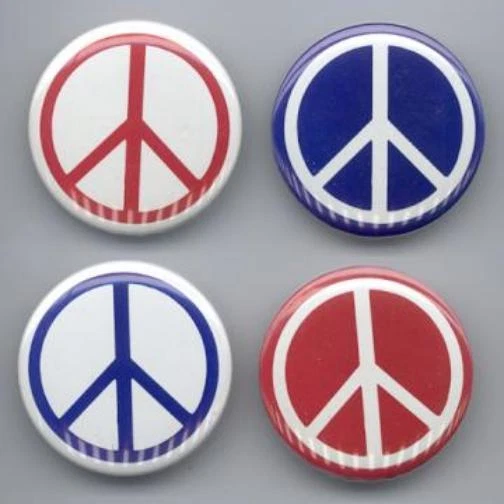 Pace Firmare Pinback Bottoni Spille 4 Diverse 1980's