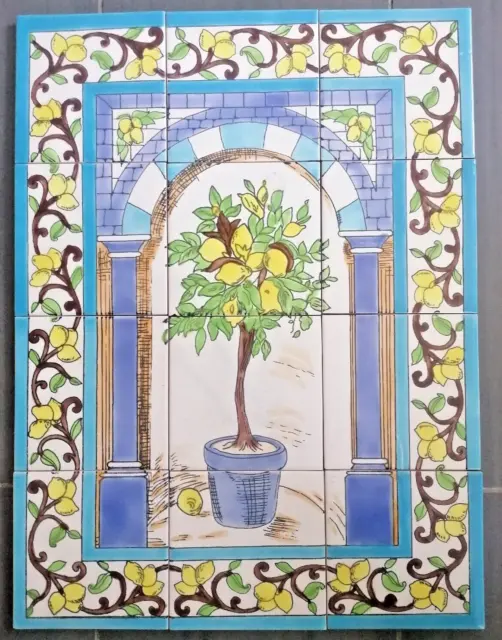 Tile Image On Box Fixed handpainted tiles Mosaic Tiles Lemon Tree