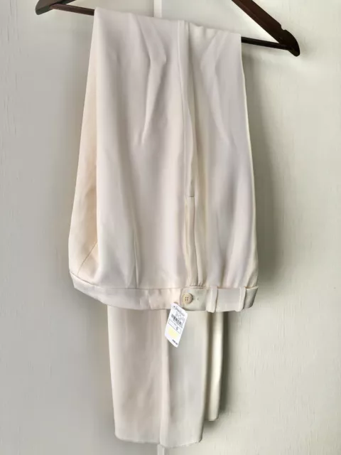 New With Tags, Armani Collezioni Women’s Cream Pants, Made In Italy, Size 6