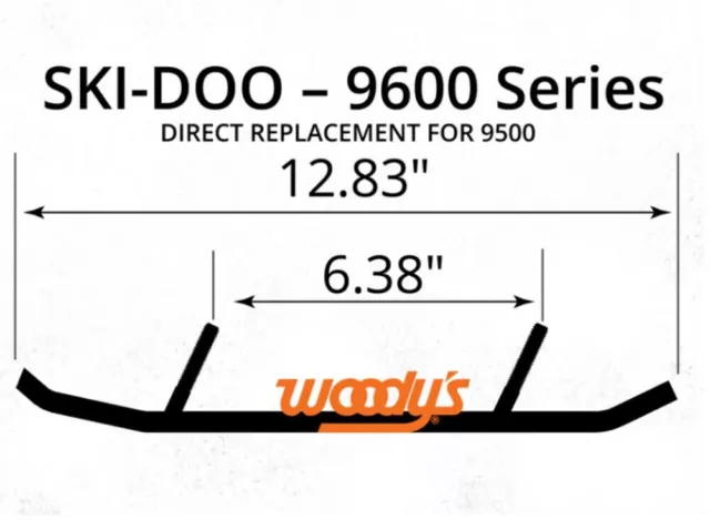 Woodys 8" Executive Carbide Wear Bar Runners Ski-Doo 2006-2024 - WSD-9600 2