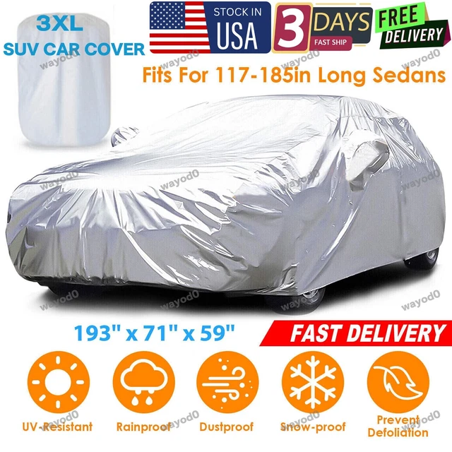 Full Car Protection Cover Waterproof SUV Snow Dust Rain Resistant For Sedans USA