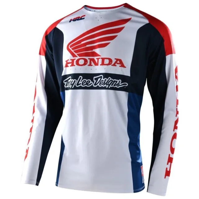 Troy Lee Designs SE Pro Motocross MX Jersey Quattro Honda White/Blue Large