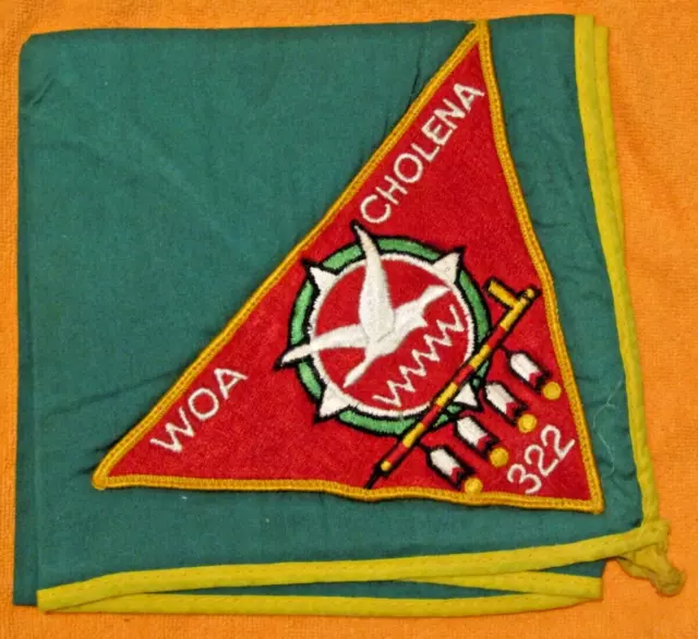 Boy Scouts of America Order of the Arrow WOA CHOLENA Lodge 322 NECKERCHIEF BSA