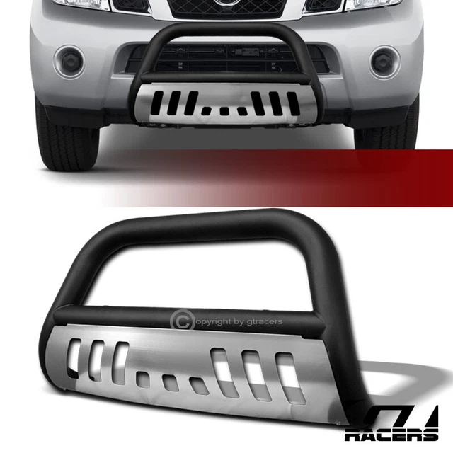 For 2008-2012 Pathfinder Bull Bar Push Bumper Grill Guard Skid Plate Matte Black