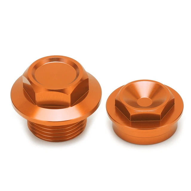 (Orange)Accessoires De Moto écrou Axe De Roue Avant 2 Pièces Usiné CNC