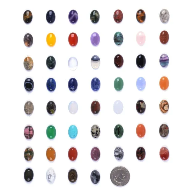 Wholesale 18mm Oval cabochon CAB flatback semi-precious gemstone Save $ in bulk