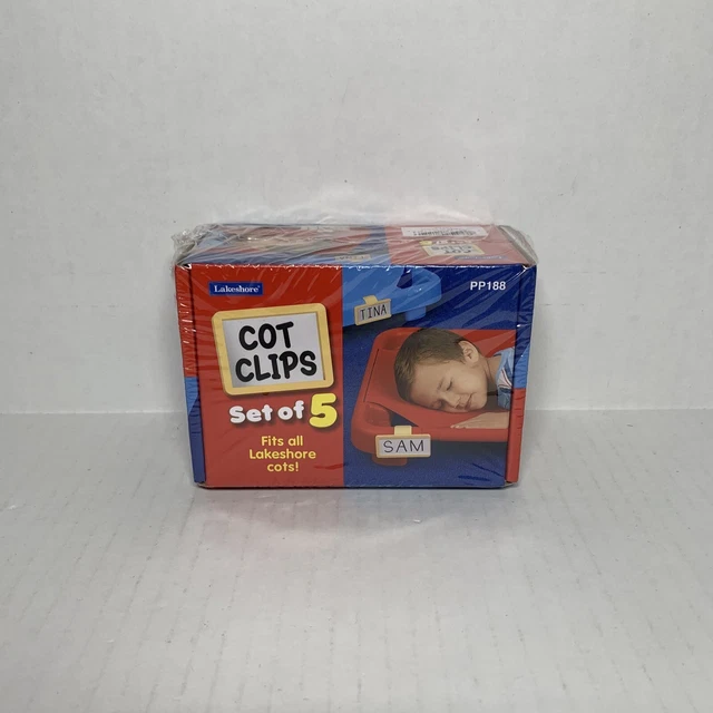 BRAND NEW! LAKESHORE Cot Clips Set of 5 Clips 2 X 4” 10 Labeling