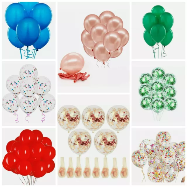 100 12" Latex PLAIN BALOON BALLON helium BALLOONS Quality Party Birthday Wedding