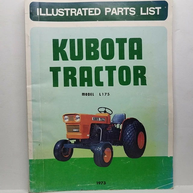 KUBOTA TRACTOR MODEL L175 Illustrated Parts List 1973 18.74 PicClick
