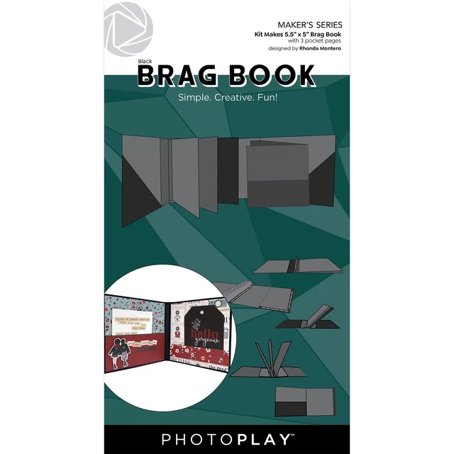 PhotoPlay Brag Book 5,5""X5""-Negro -PPP3346