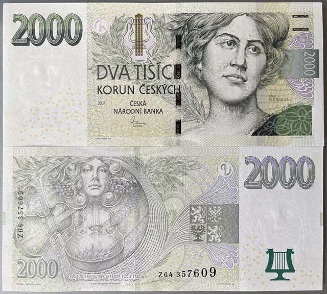 Czech Republic 2000 Korun 2007 P-26 UNC