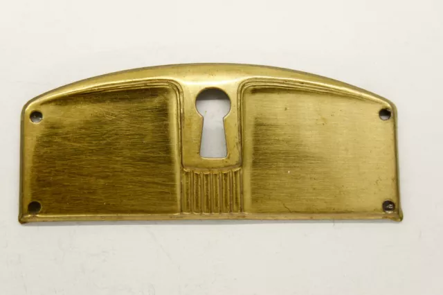 Targa per mobili anni 20 ArtDeco targa trasversale targa per chiave 81x33 mm oro antico