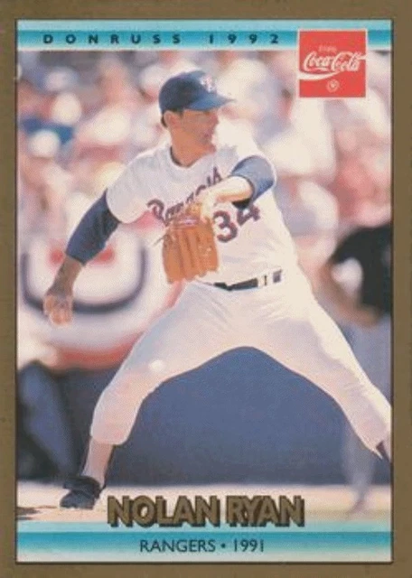 1992 Donruss Coca-Cola Nolan Ryan Baseball #25 Nolan Ryan Texas Rangers