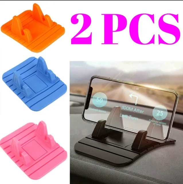 2 CAR DASHBOARD Anti-slip Rubber Mat Mount Stand For Mobile Phone&GPS  Holder Pad £8.75 - PicClick UK