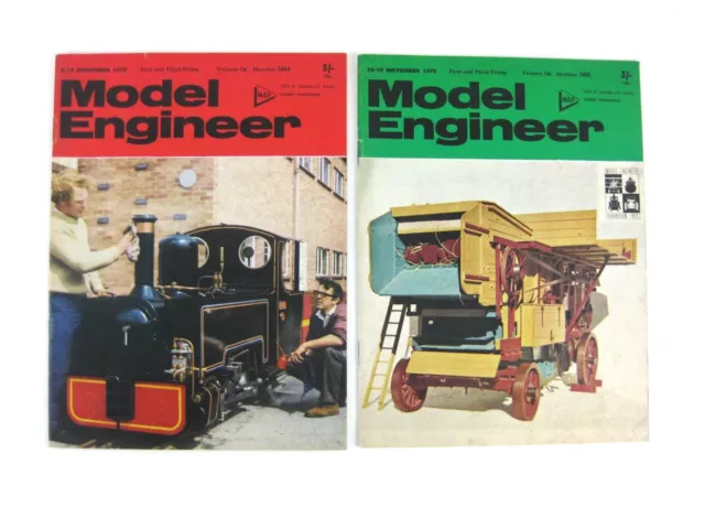 Model Engineer Magazine Lot of 2 November 1970 Train Hobby Locomotive Elaine Vtg