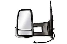 Mercedes Sprinter 2006-2018 Black Manual Long Arm With Indi Door Wing Mirror