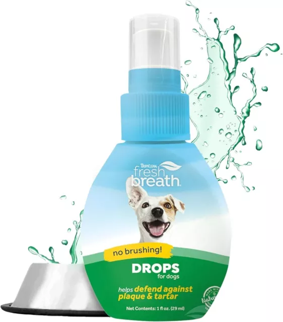 Tropiclean Fresh Breath Dog Teeth Cleaning Drops Dental Care Solution Breath*