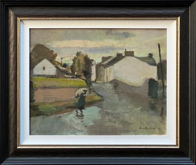 Enrique Rutherford Británico Del Norte Arte Original Pintura Lowry 1903-1985