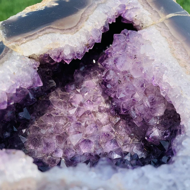 7.84 LB Natural Amethyst quartz Agate  crystal specimen mineral point Healing