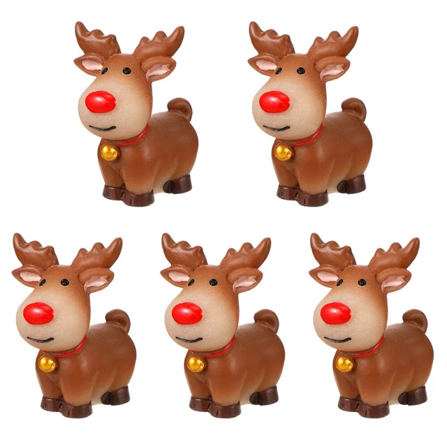5 Pcs Santa Statue DIY Fairy Garden Figurine Christmas Tree Bonsai Elder