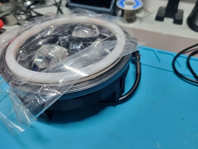 Faro Completo a Led Con Adattatore Vespa Piaggio Hp 50 Pronto All'uso