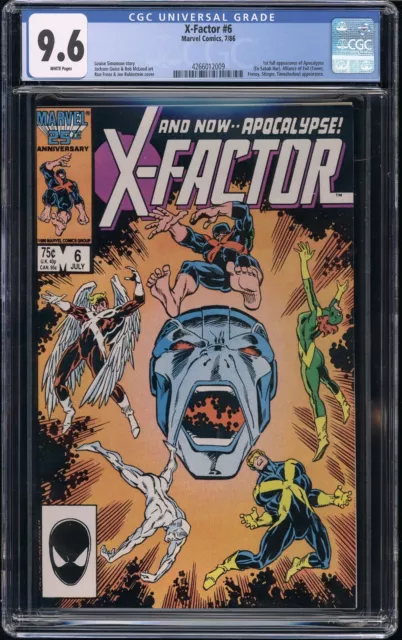 X-Factor #6 CGC 9.6 NM+ Key 1st Apocalypse|Alliance of Evil 1986 Marvel Comics