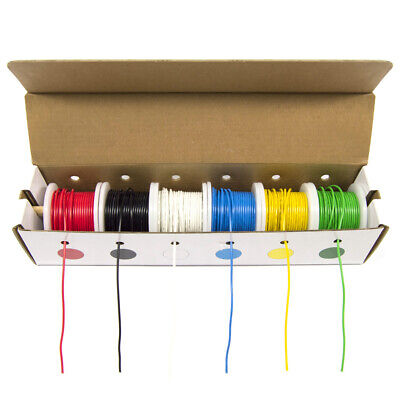 Hook-Up Wire Kit - Solid Wire, 20 Gauge (Six 25 Foot Spools in Dispenser Box)