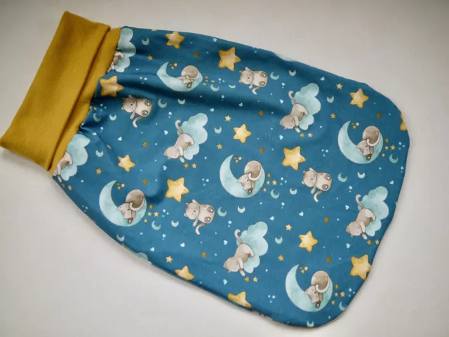 Forrado Jersey Baby-Pucksack Saco de Dormir Paseo Luna & Gatos