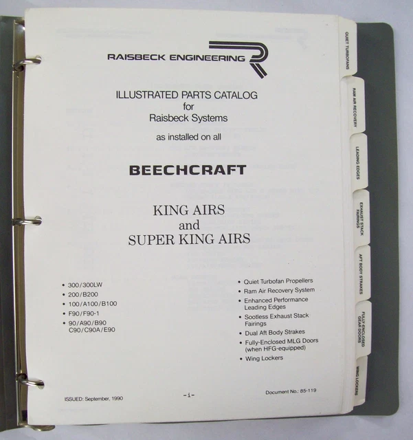 BEECHCRAFT KING AIRS and Super King Airs Illustrated Parts Catalog EUR