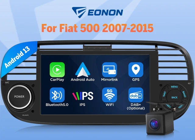 Autoradio Fiat 500 2007-2015 Con Carplay Wireless - Schermo 7 Pollici, Bluetooth 5.0, Android Auto - Foto 3