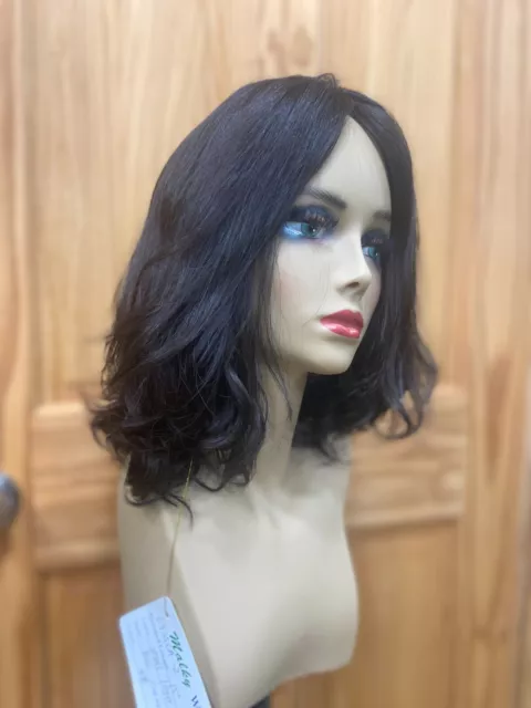 Malky Wig Sheitel European Multidirectional 15" Wavy Dark Brown #4 Malky Wig Sheitel European Multidirectional 15" Wavy Dark Brown #4