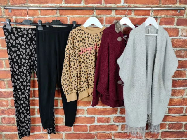 PACCHETTO RAGAZZE ETÀ 9-10 ANNI NEXT M&S ecc. LEGGINGS MAGLIONE CARDIGAN MAGLIONE 140CM