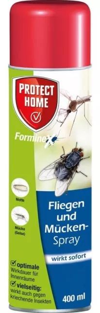 Fliegen und Mücken Spray Protect Home 400ml Fliegenbekämpfung Insektenbekämpfung