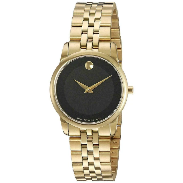 Movado Museum Classico Acciaio Inox Placcato Oro Orologio 0607005