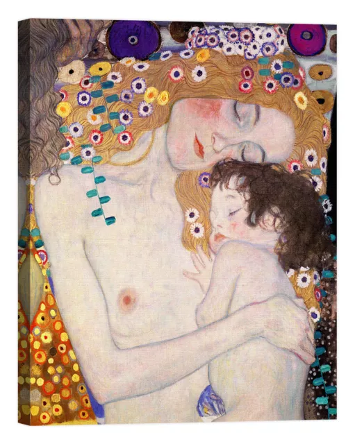 QUADRO Klimt Le Tre età della donna Stampa su tela Canvas effetto dipinto