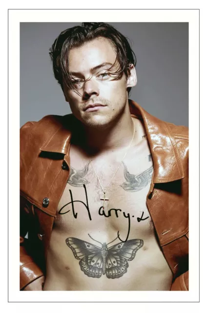 HARRY STYLES Signed Autograph PHOTO Signature Gift 12X8 Print Music FINE LINE