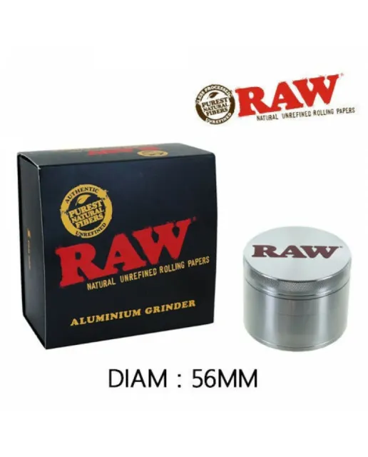 Grinder tritatabacco raw in alluminio 4 parti 56mm limited edition