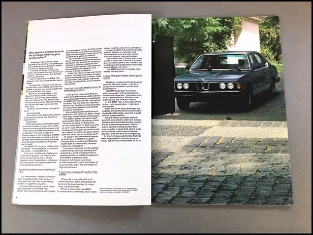 1984 BMW 733i 50-page Vintage Car Sales Brochure Catalog 3