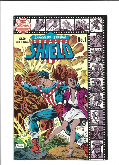 Shield Lancelot Strong #1 Red Circle 1983 Fn- Combine Ship With Cart