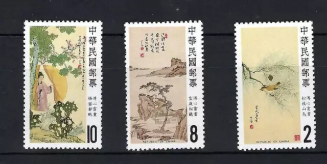 Taiwan RO China 1986 Pu Hsin Yu chinesische Malerei komplett 3 V minh