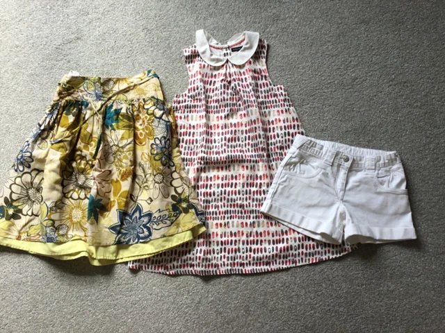 Girls Mixed 3 Item Bundle Dress, Shorts,  Skirt 6-7 years