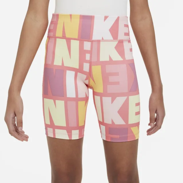 Pantaloncini biker Nike Dri-FIT One grandi con stampa logo per bambini (ragazze) età 10-11 taglia M nuovi